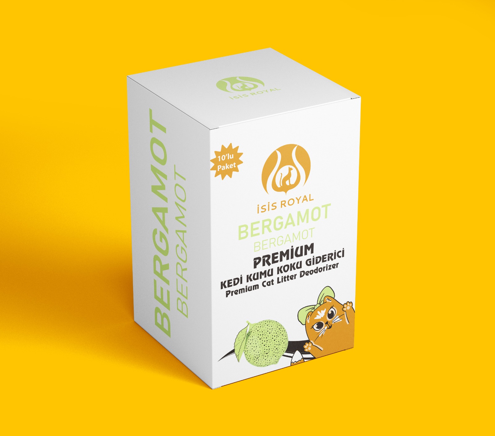 İsis Royal Premium Kedi Kumu Koku Giderici Bergamot Kokulu 10'lu Paket