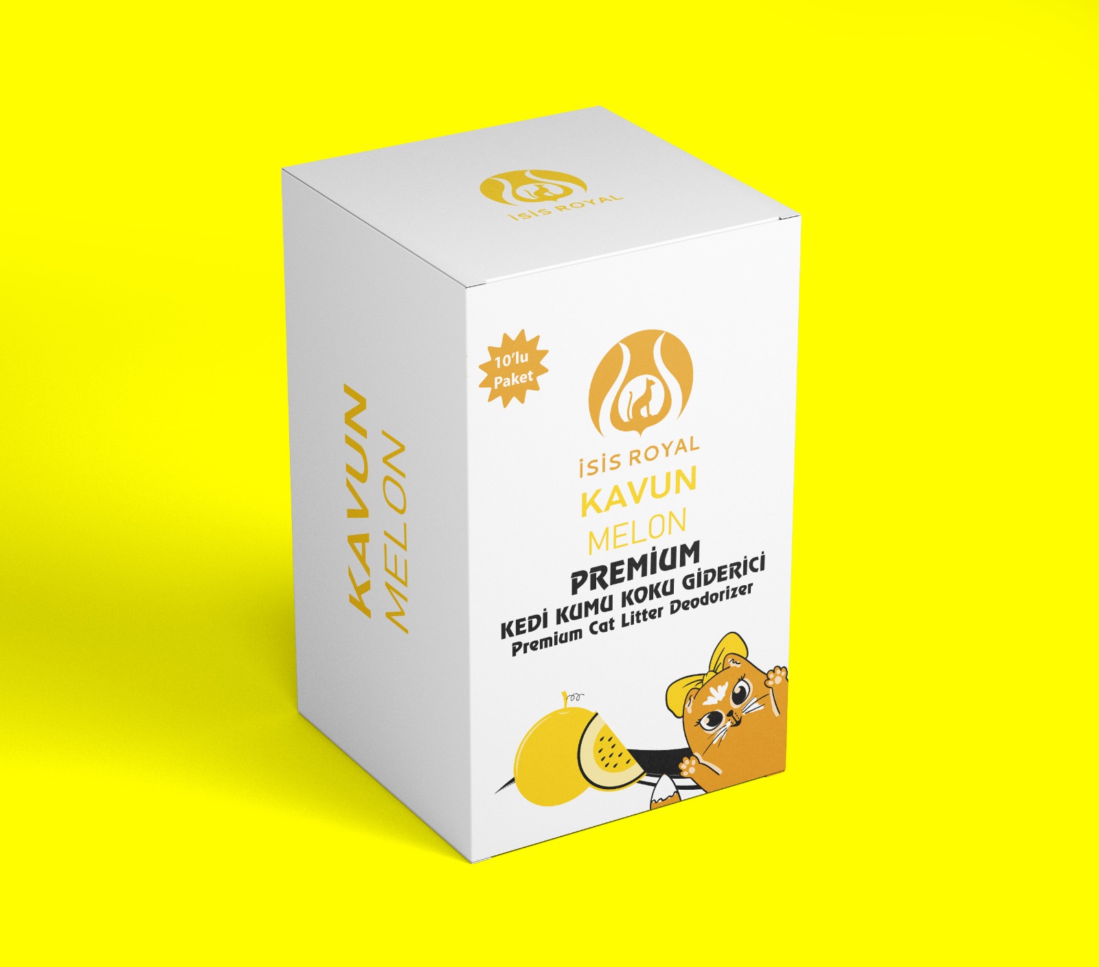 İsis Royal Premium Kedi Kumu Koku Giderici Kavun Kokulu 10'lu Paket